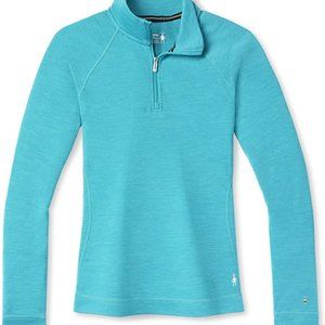 Smartwool Women’s Base Layer Top - Merino 250 Wool Active 1/4 Zip Small Capri Bl